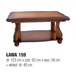 Stylowa, elegancka ława rozkładana 159! 